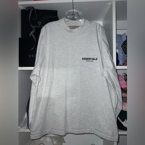 Fear of God Essentials Long Sleeve T-Shirt | Large | Light Oatmeal
